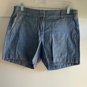 J.CREW FACTORY | light blue faux denim shorts size 4 style AY431